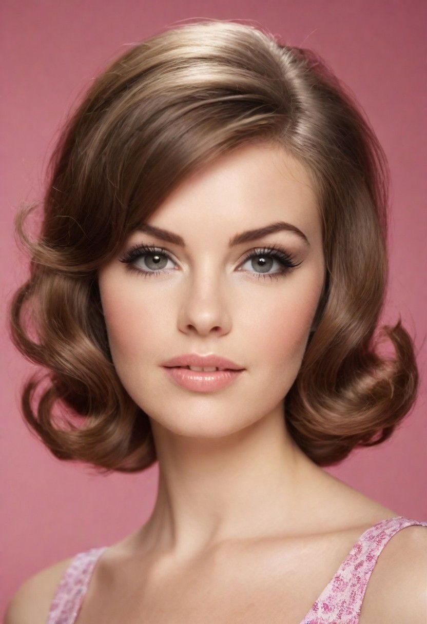 1960s glamour tousled waves hairstyle