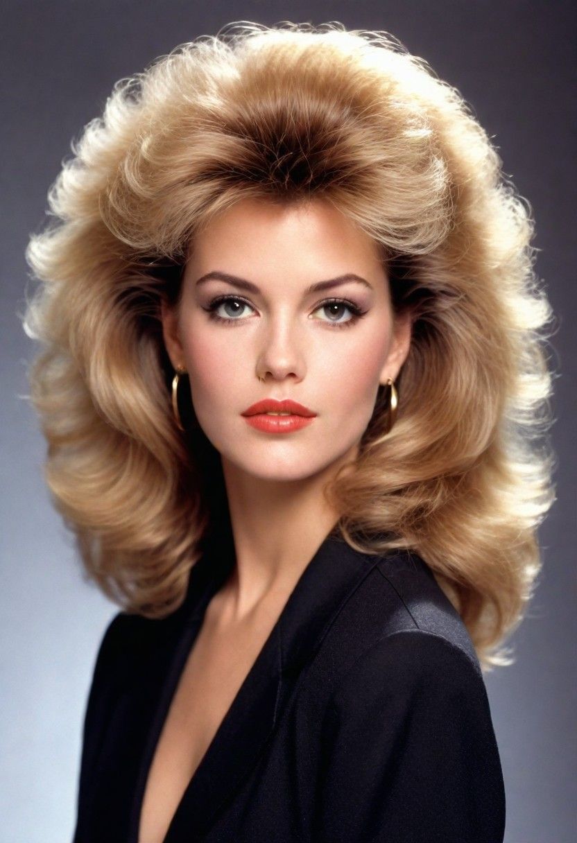 80s big hair style with volume