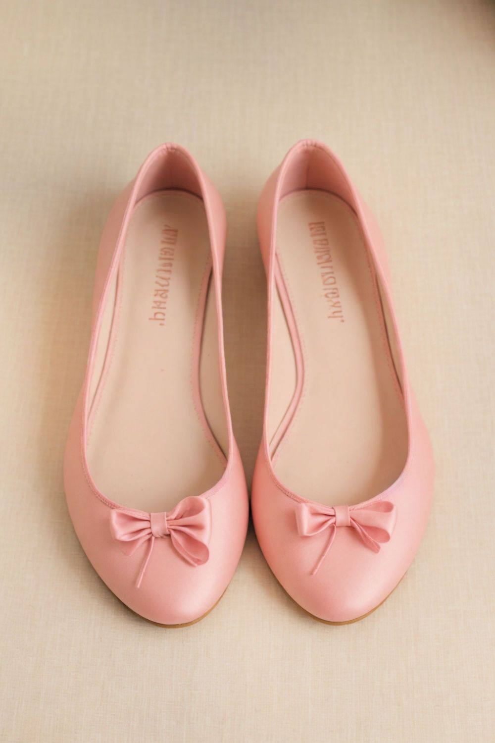 80s style ballet flats with ribbons