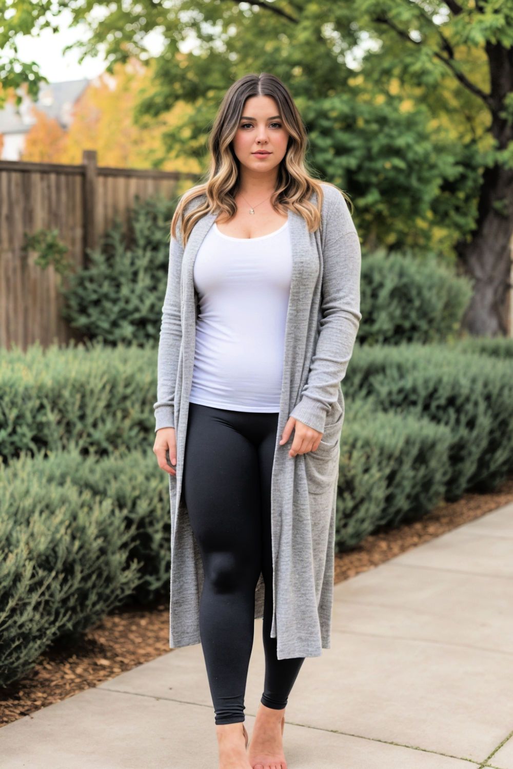 Layered Look with a Long Cardigan