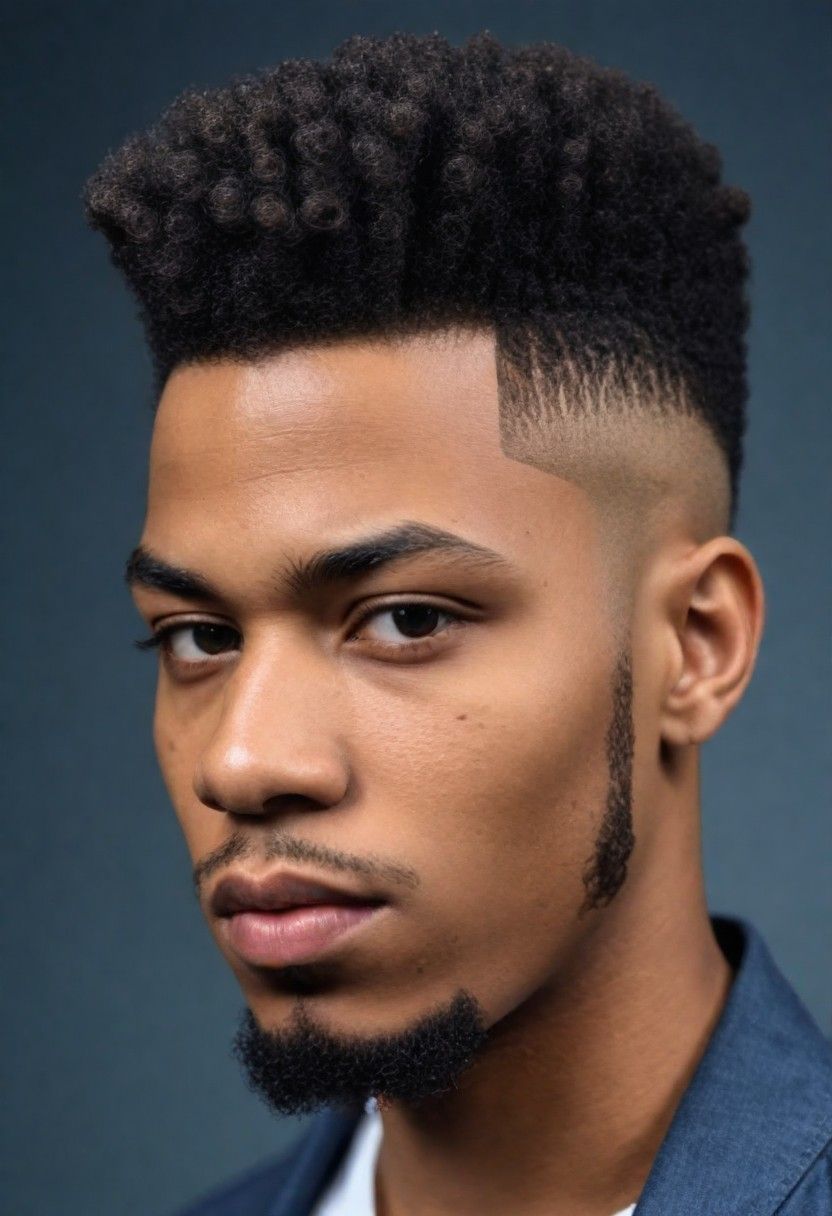 afro fade haircut for male