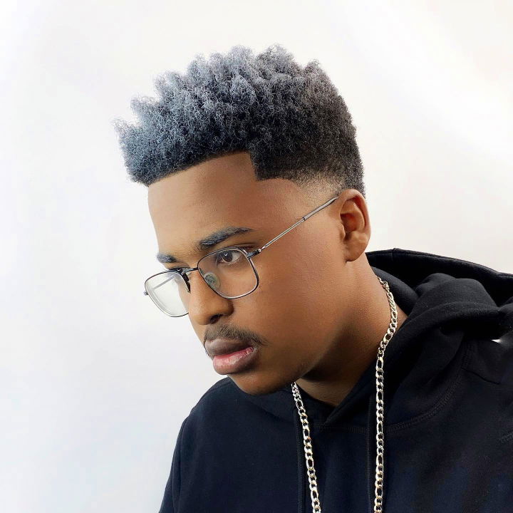 afro taper fade for men