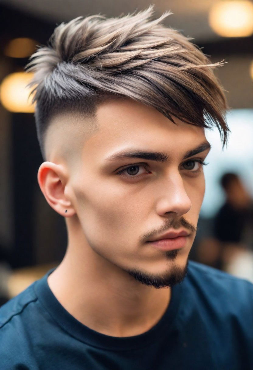 angular fringe undercut hairstyle for men