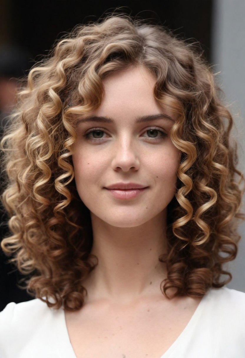 asymmetrical curly haircut