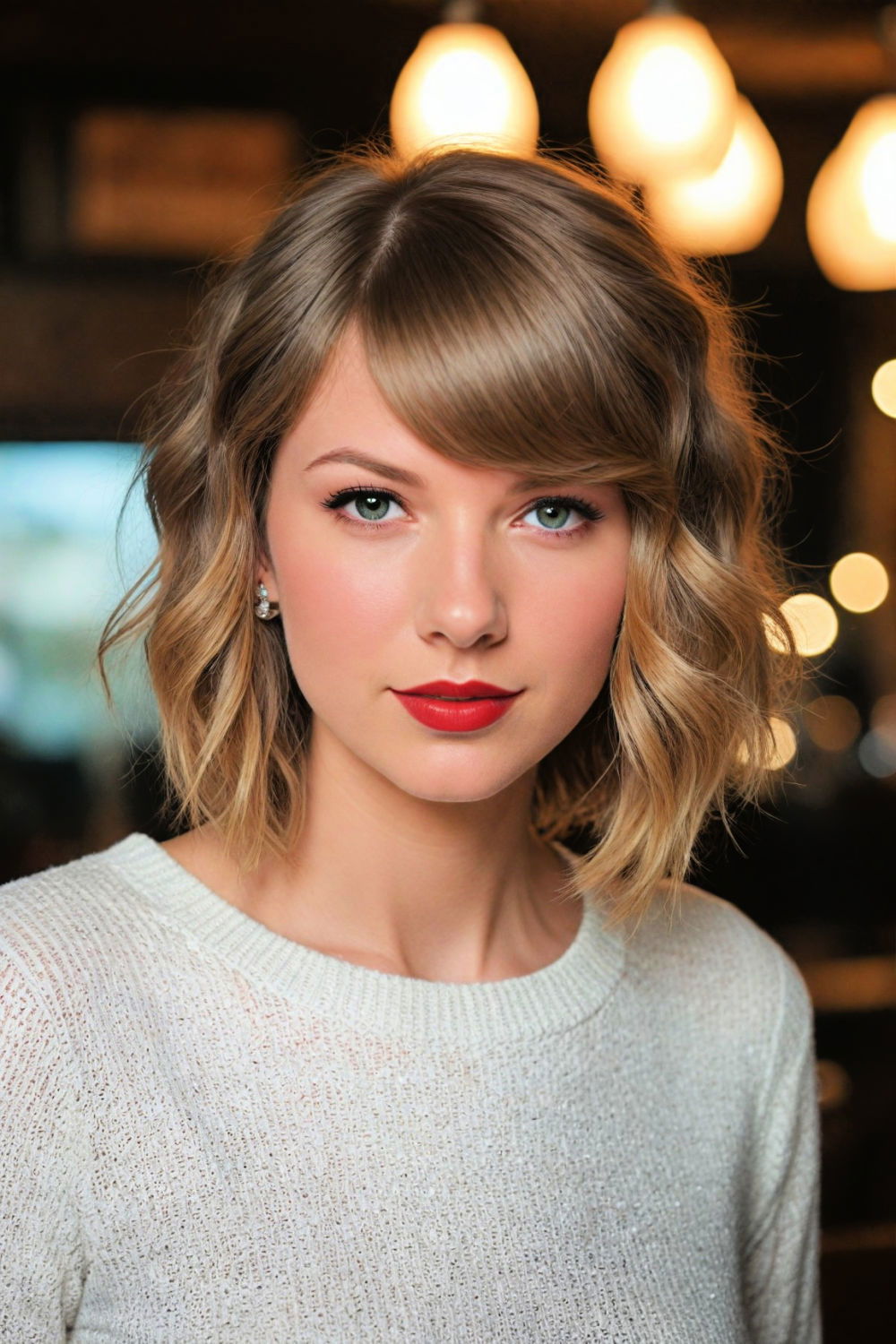 asymmetrical lob taylor swift haircut