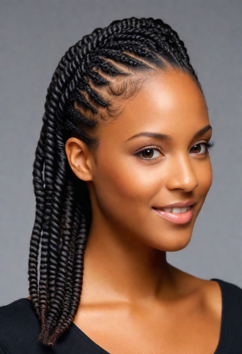 attractive two strand flat twist