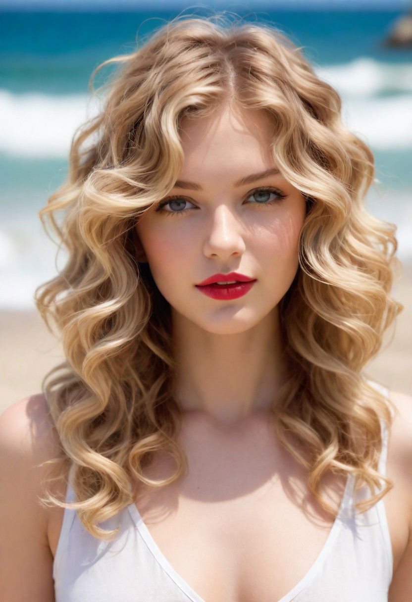 beach waves haircut for wavy frizzy hair