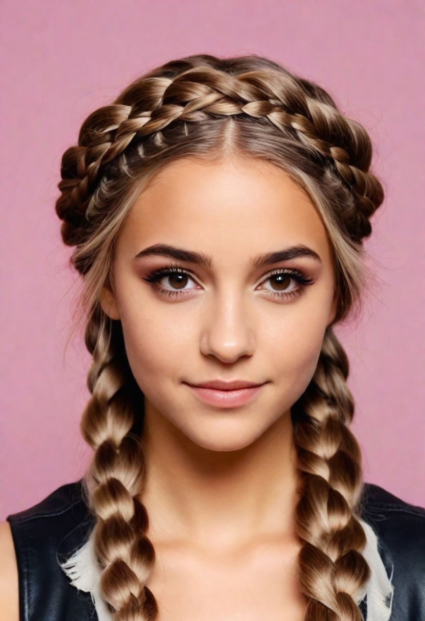 beautiful braided crown hairstyle