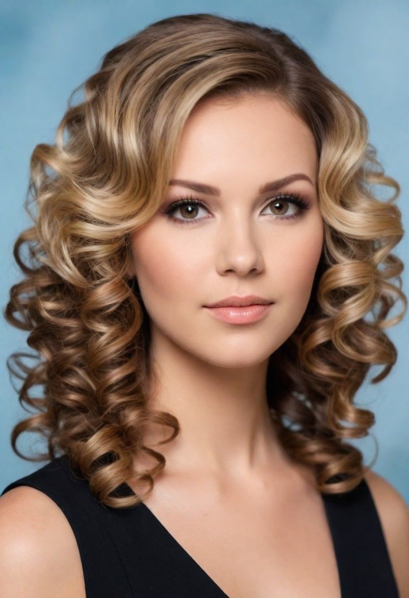 beautiful cascading curls hairstyle
