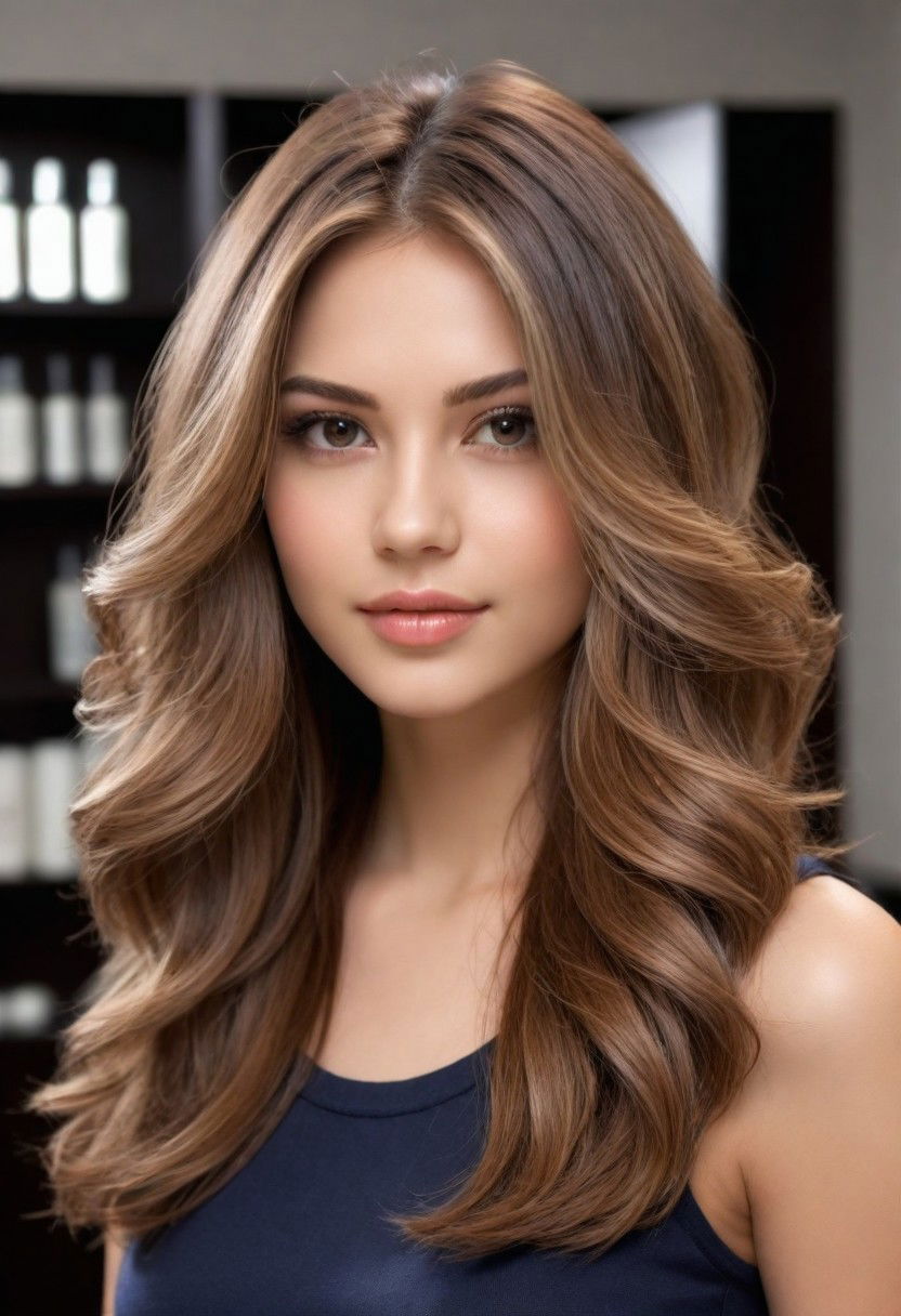 beautiful sliced layers haircut