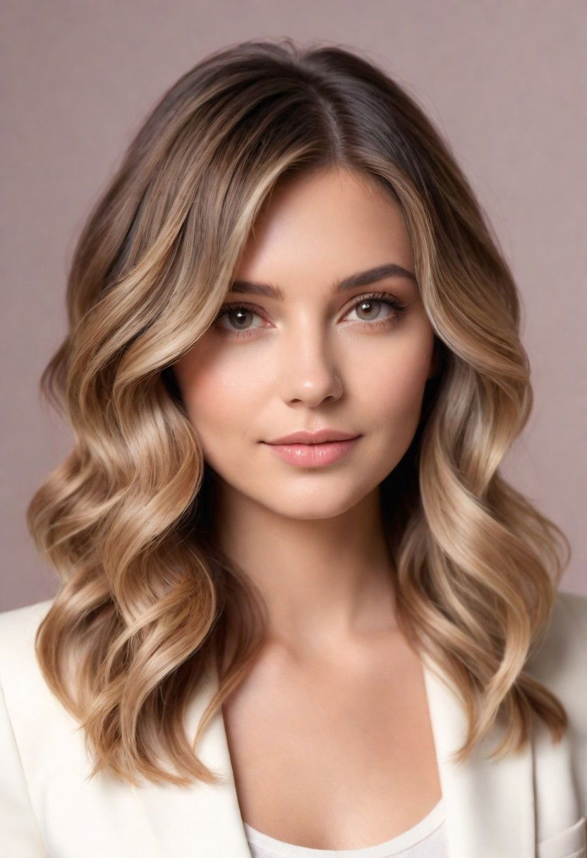 beautiful soft balayage waves hairstyle