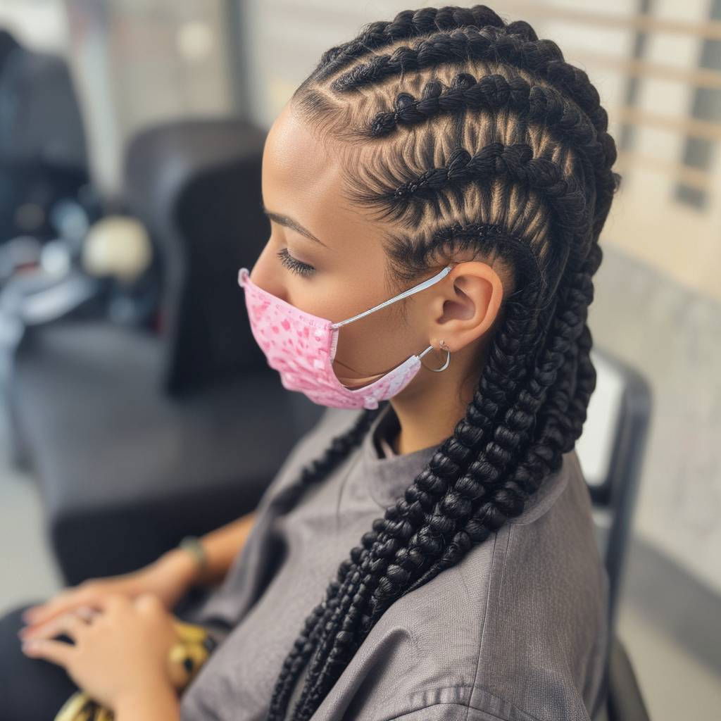 best feed in cornrows hairstyle