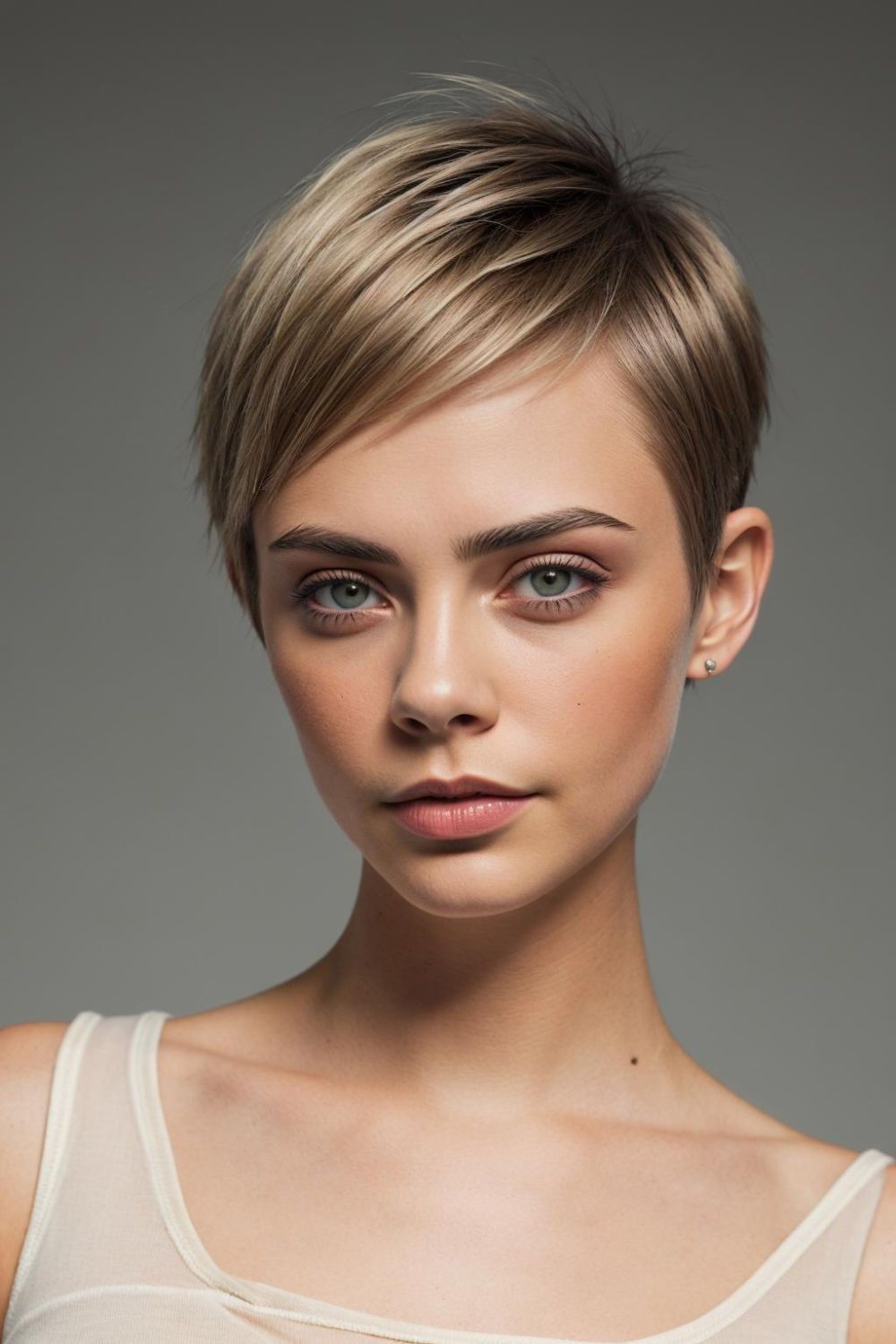 blunt pixie cut layered short hairstyle