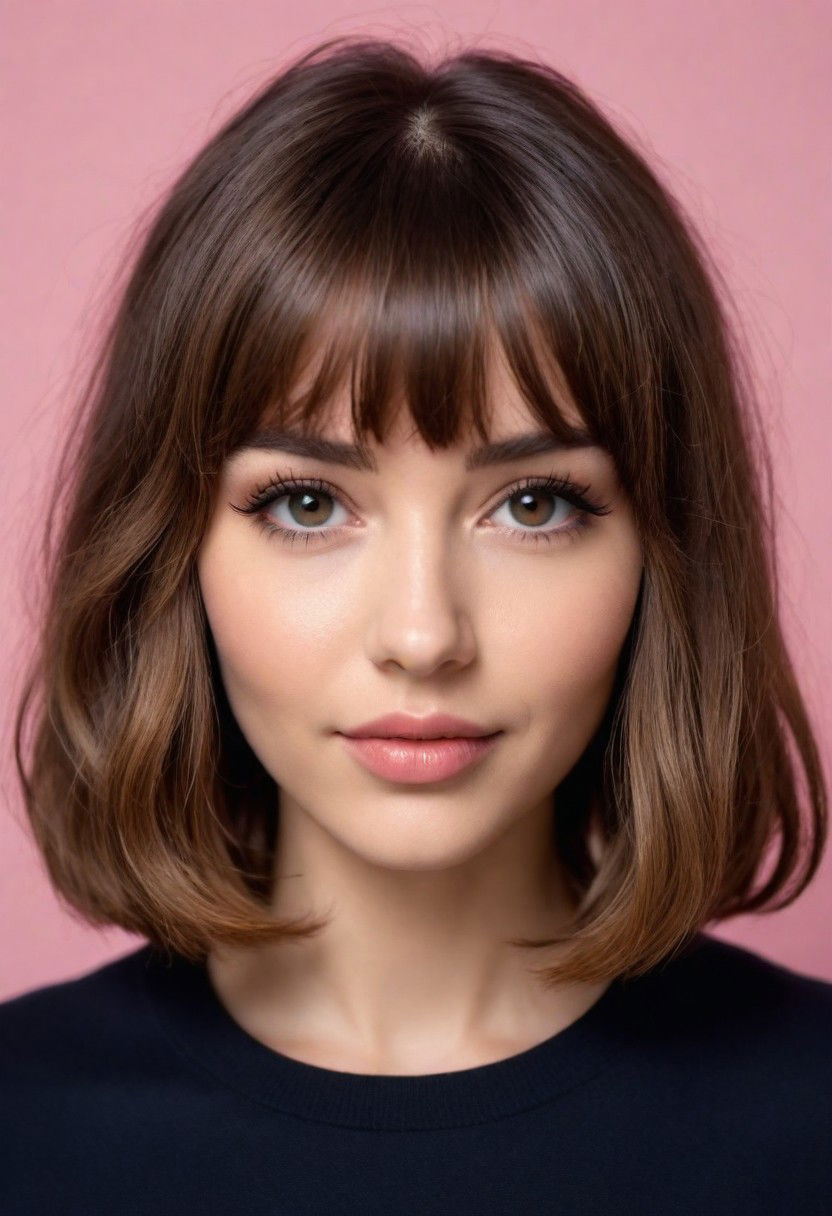 bob with bangs hairstyle