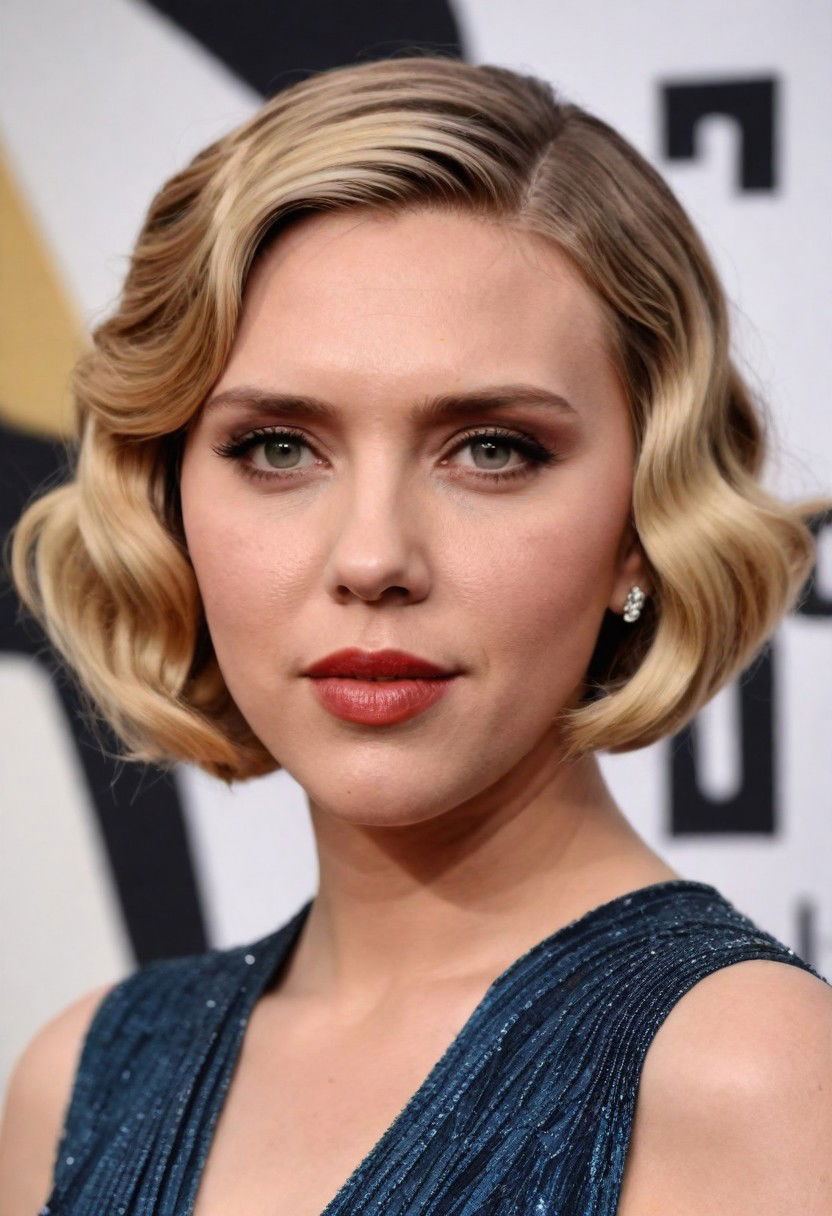 bob with marcel waves flapper hairstyle