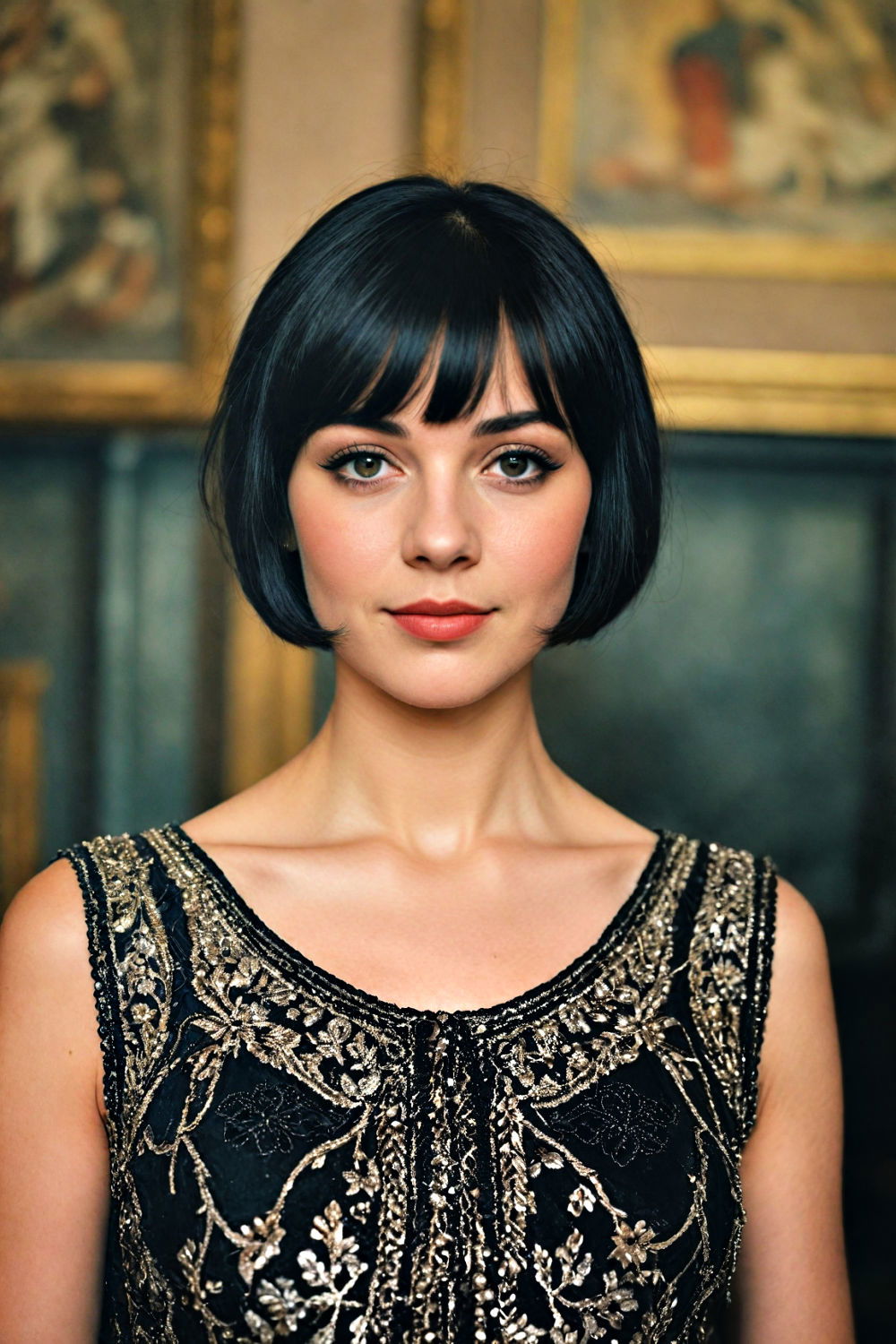 bobbed hair with bangs hairstyle