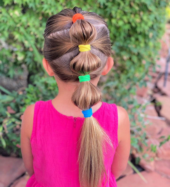 bobble braid hairstyle for a little girl