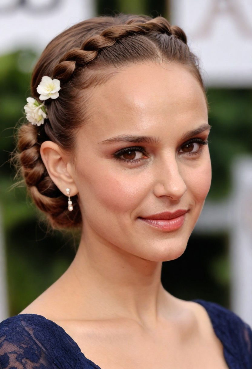 bohemian braided updo hairstyle