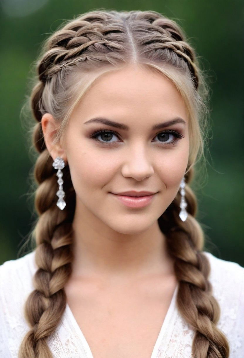 boho braids diamond face shape hairstyle
