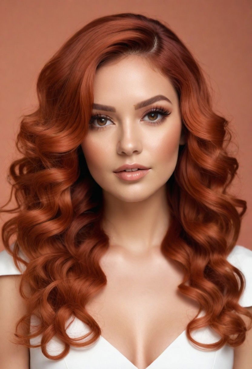 bold copper curls hairstyle