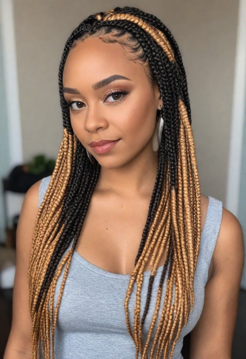 box braids with beads hairstyle