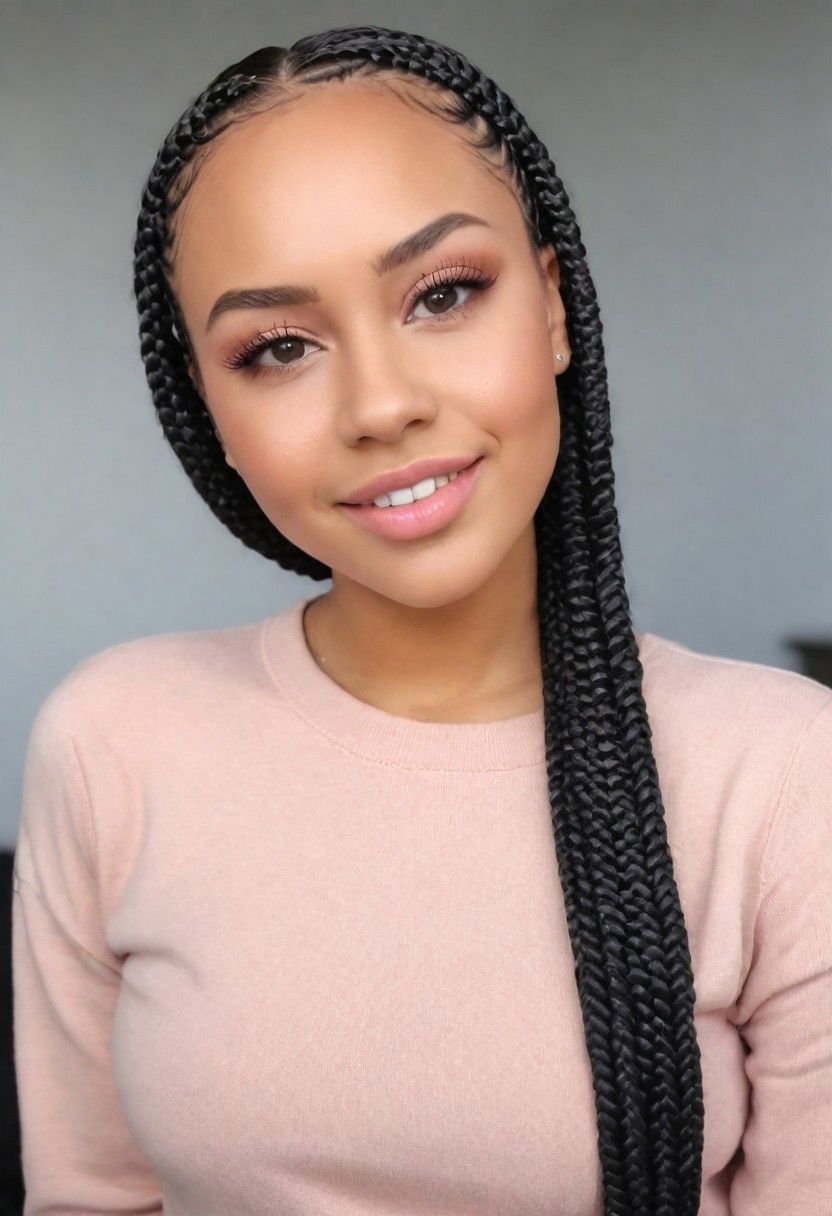 box braids with cornrows protective style