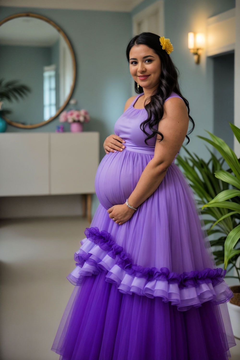bright and bold colors baby shower outfit