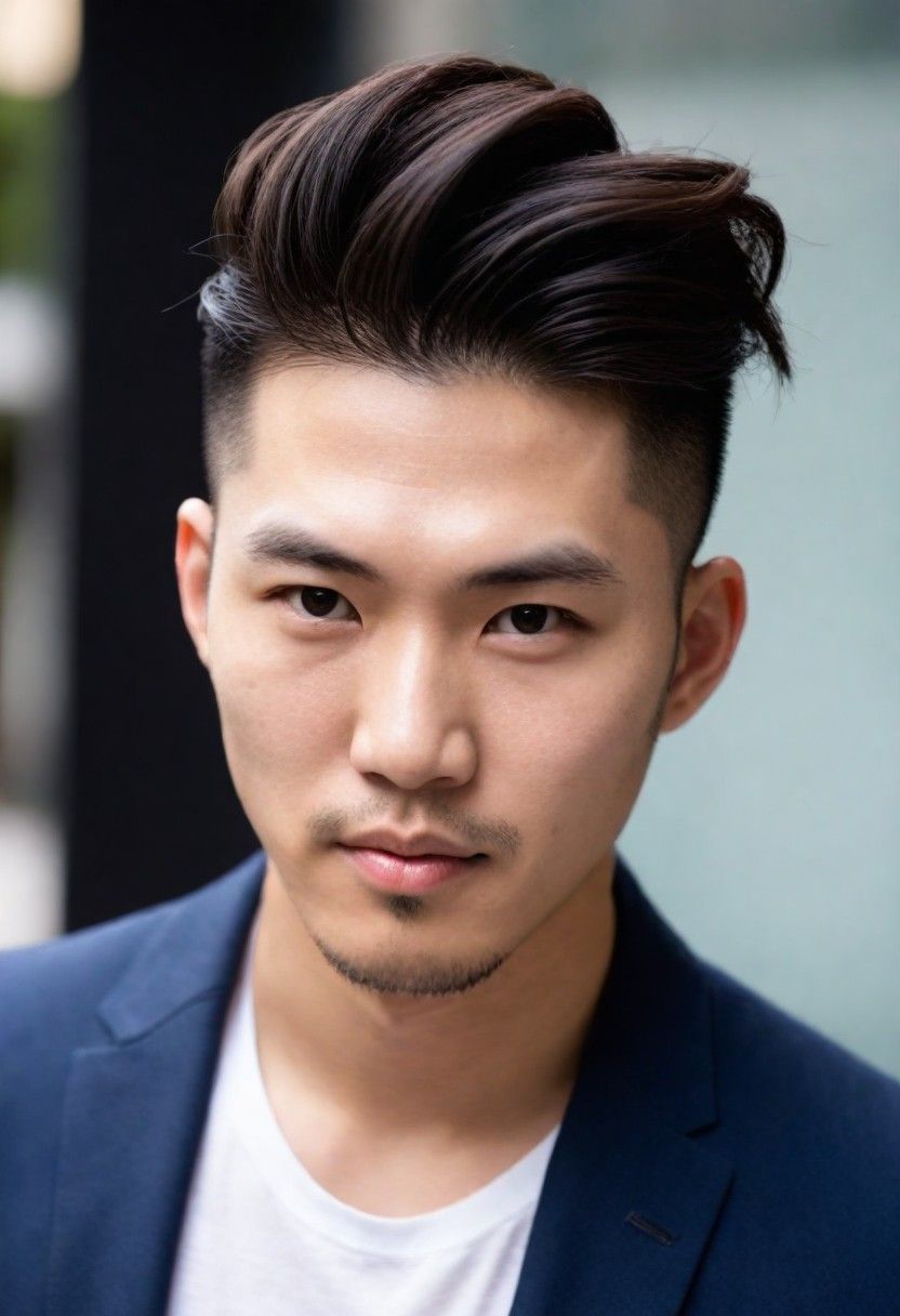 brush up hairstyle for asian men