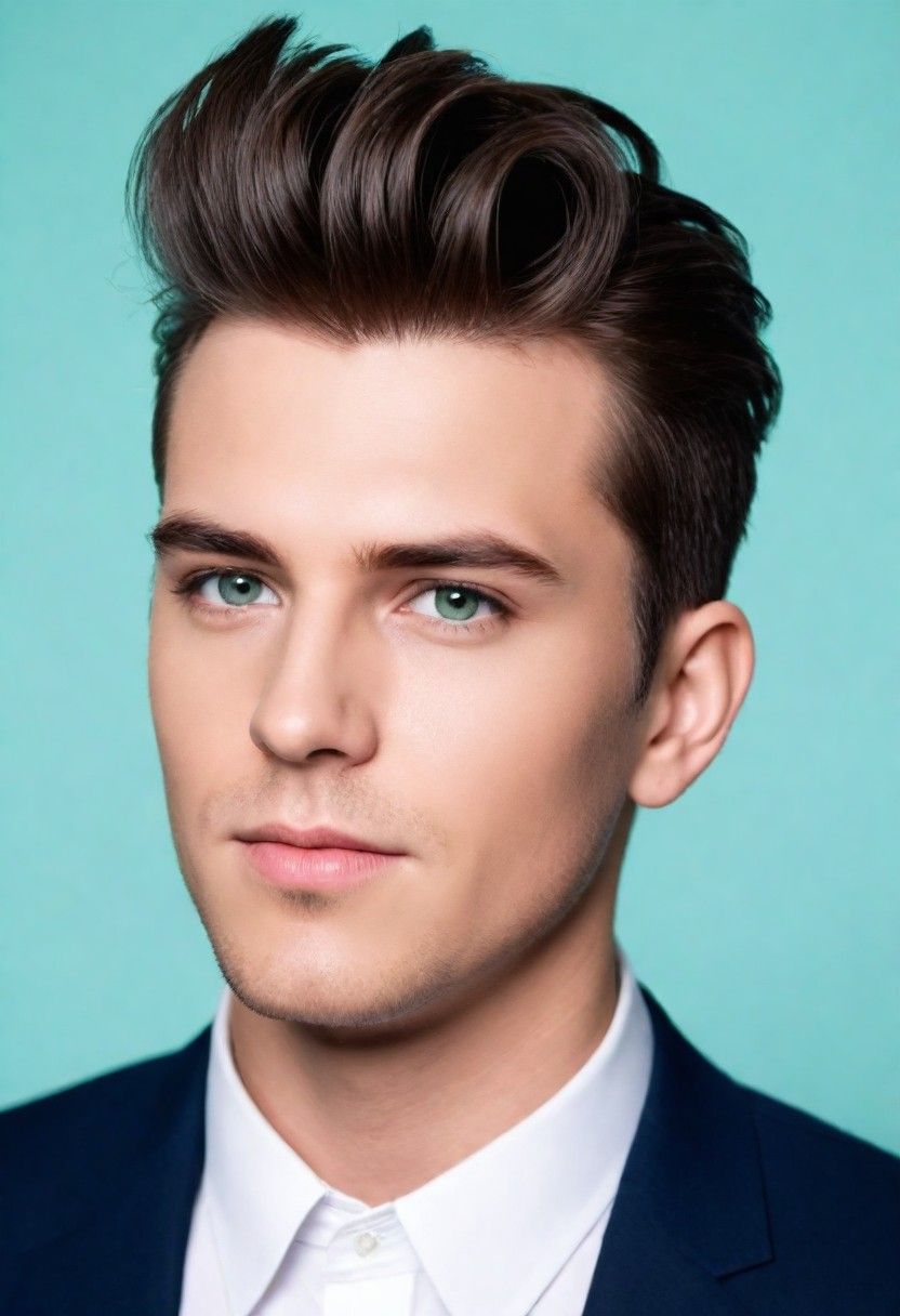 brushed up mens hairstyle