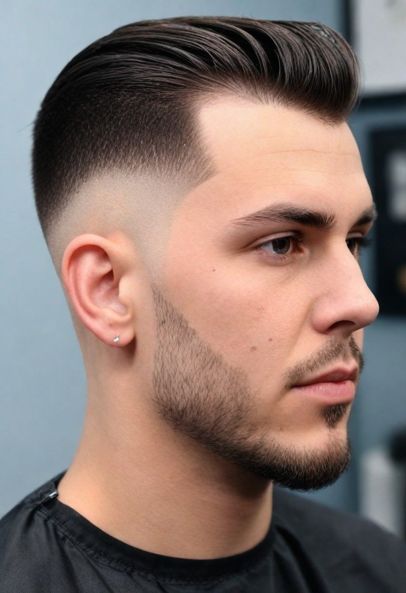 burst fade haircut for men with straight hair