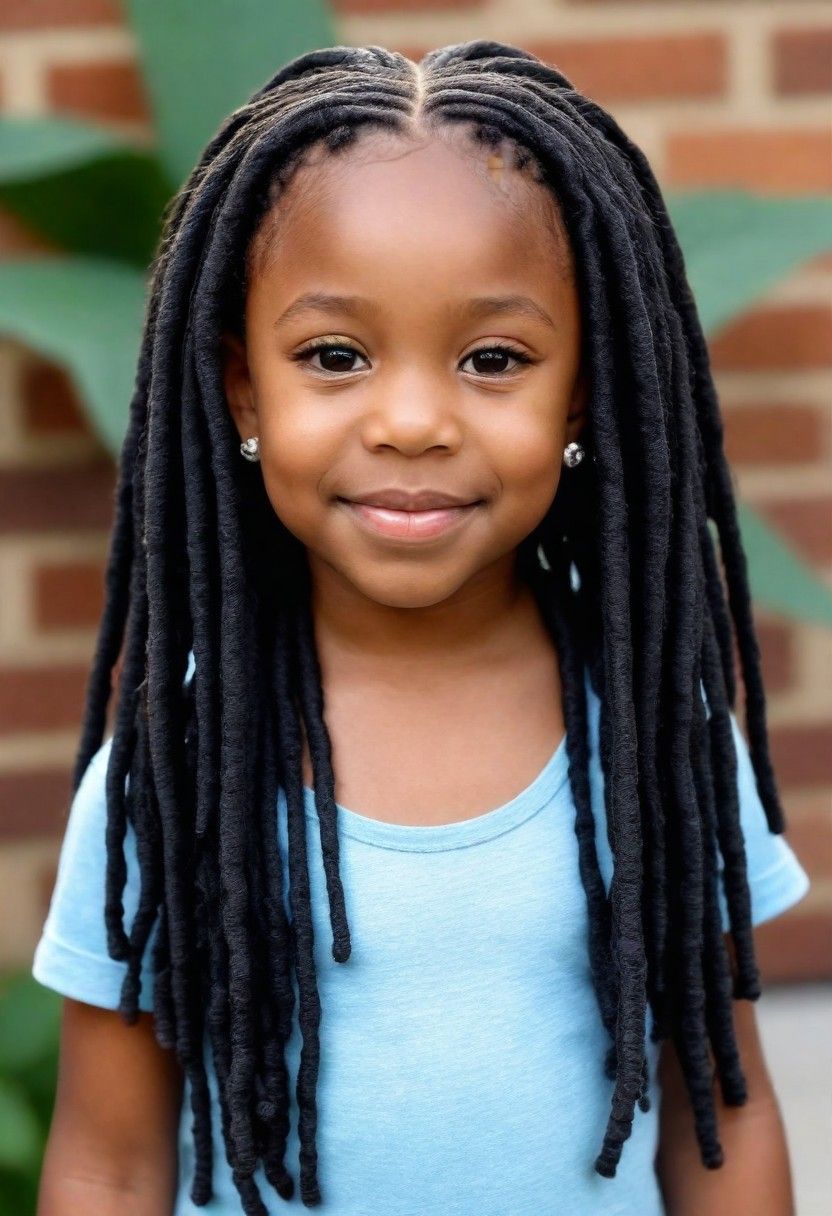 butterfly locs hairstyle for little black girls
