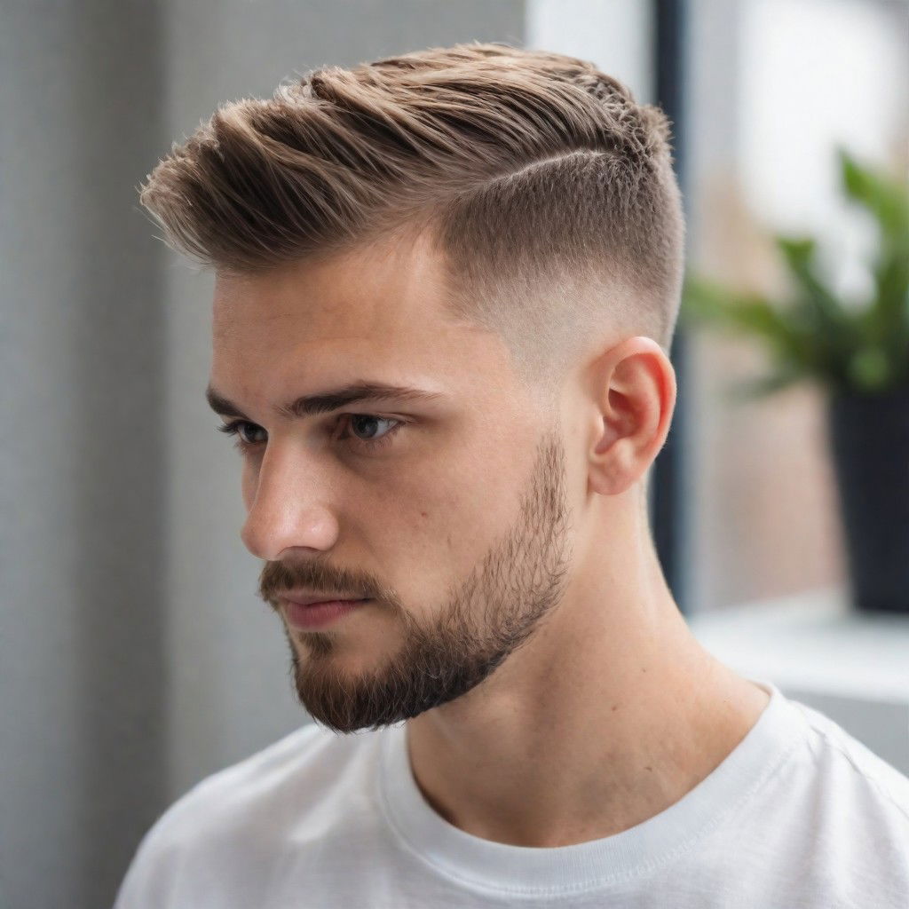 buzz cut fade for long length hair