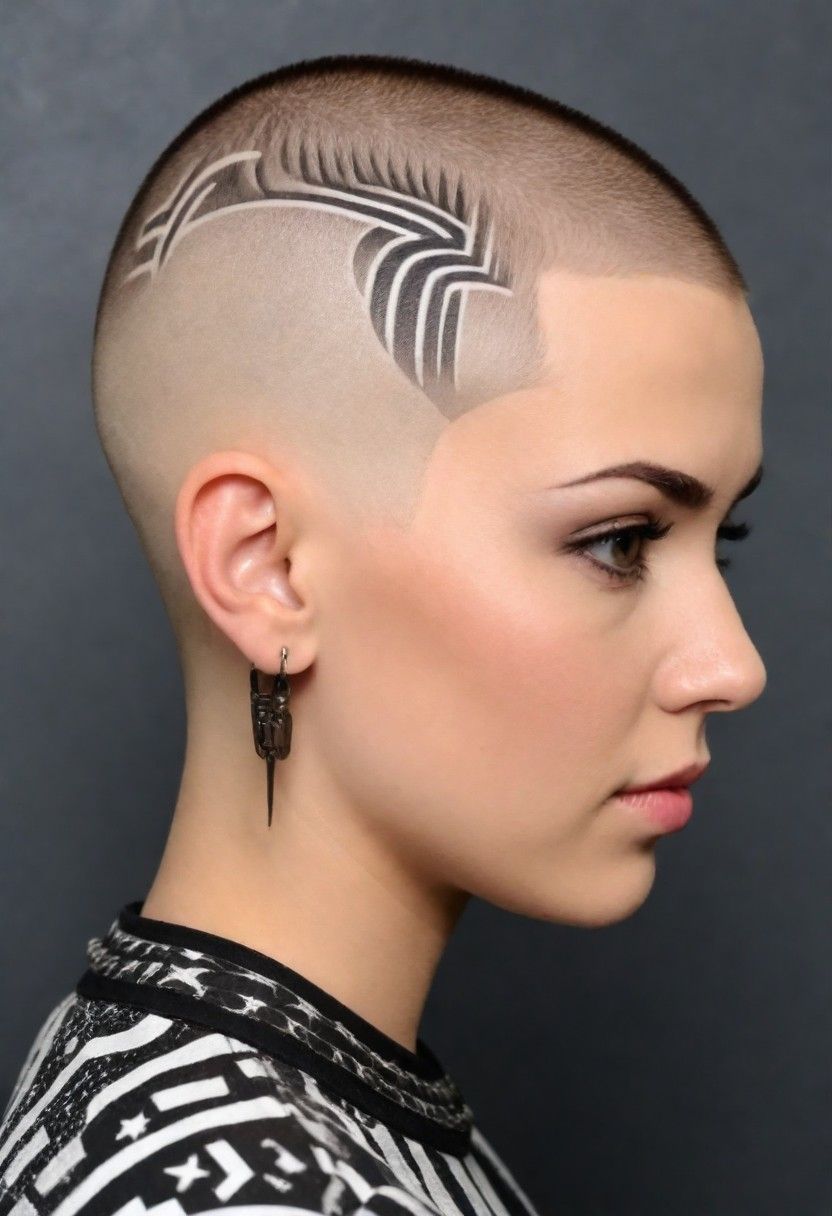 buzz cut with designs