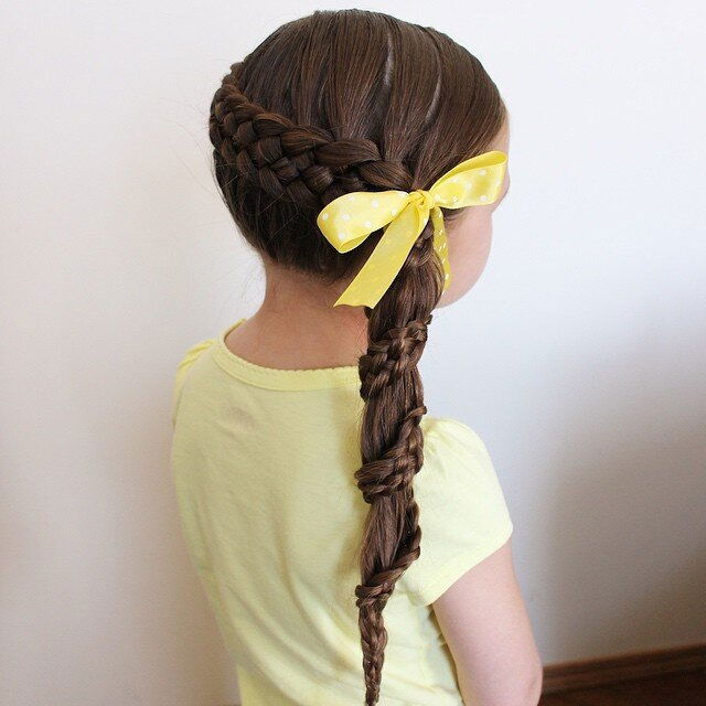 carousel braid hairstyle for a little girl
