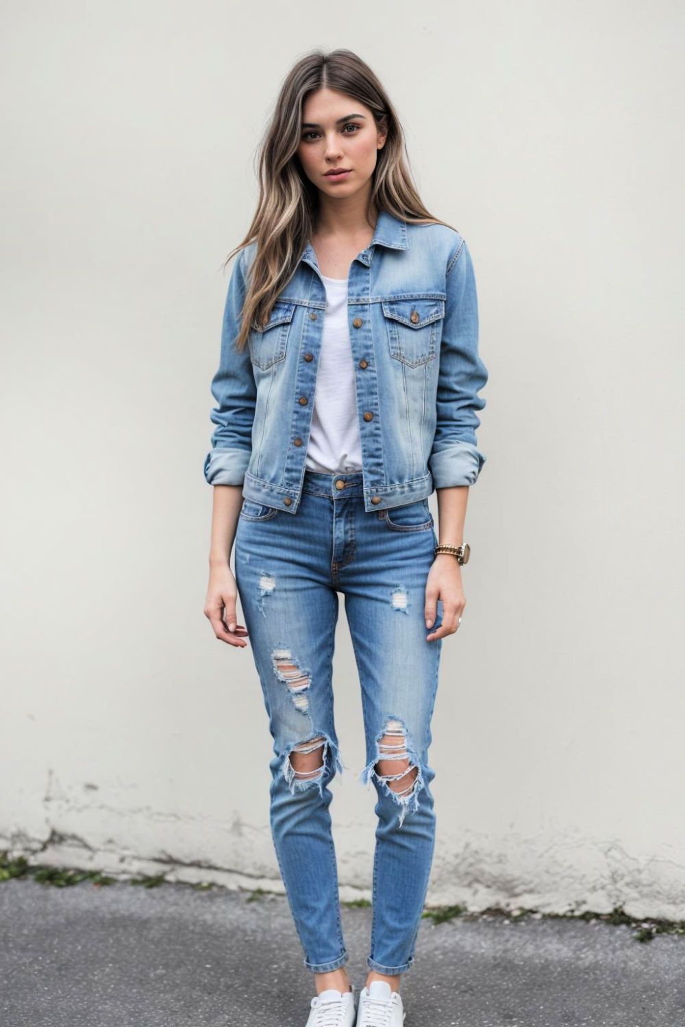 casual denim outfit for birthday