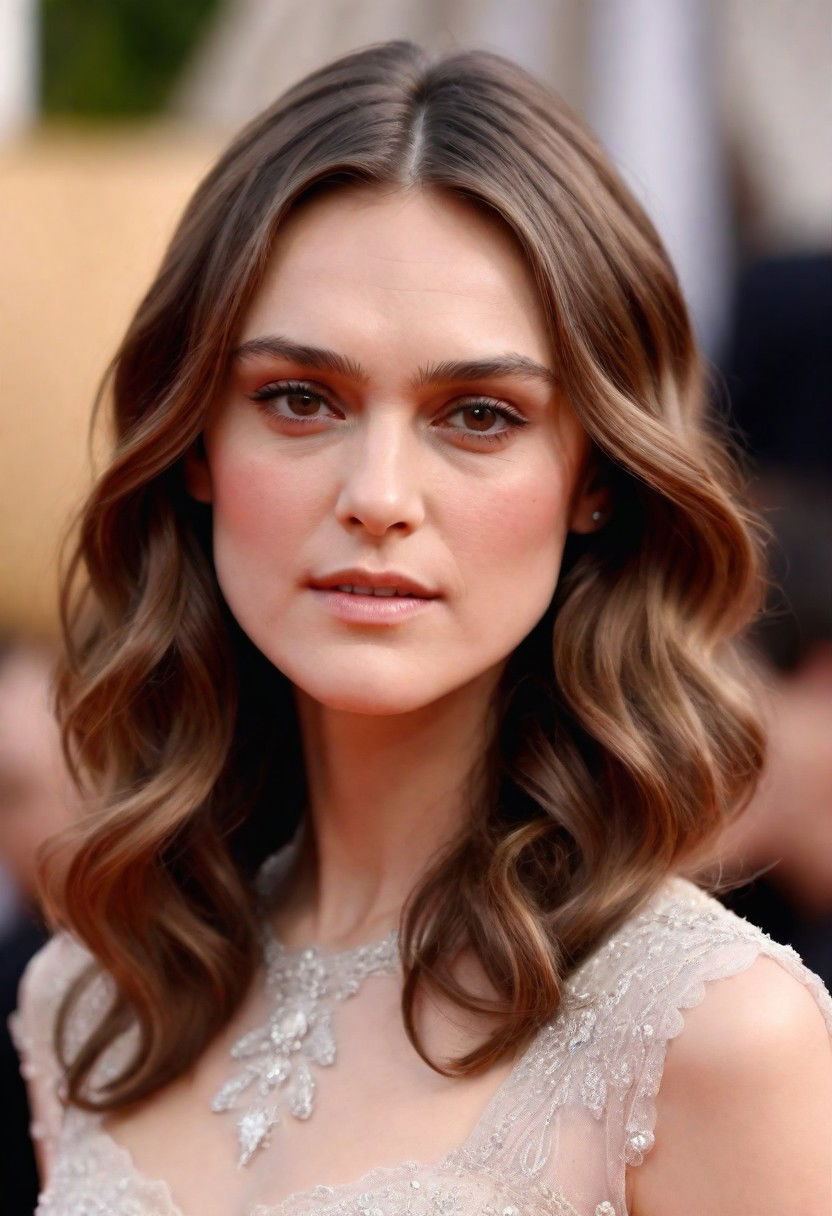 center part with soft waves hairstyle