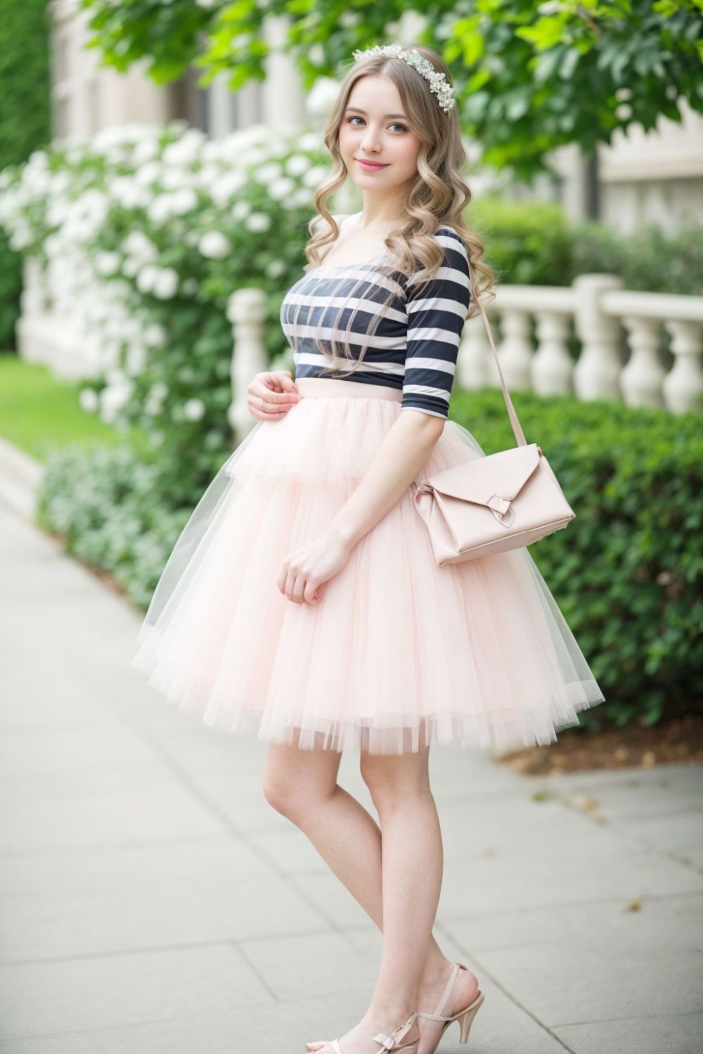 charming tulle skirt and delicate top