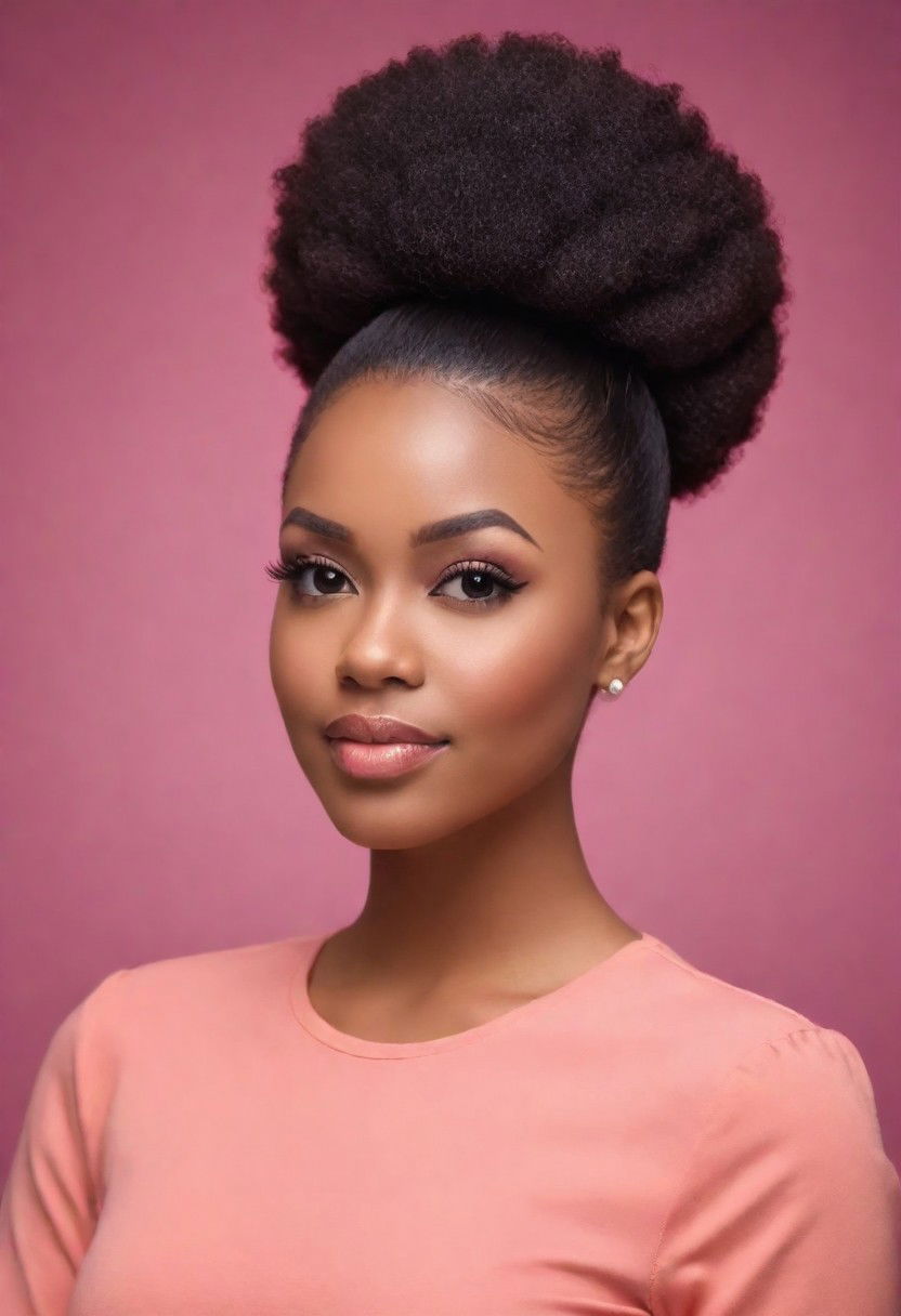 chic and effortless high puff hairstyle