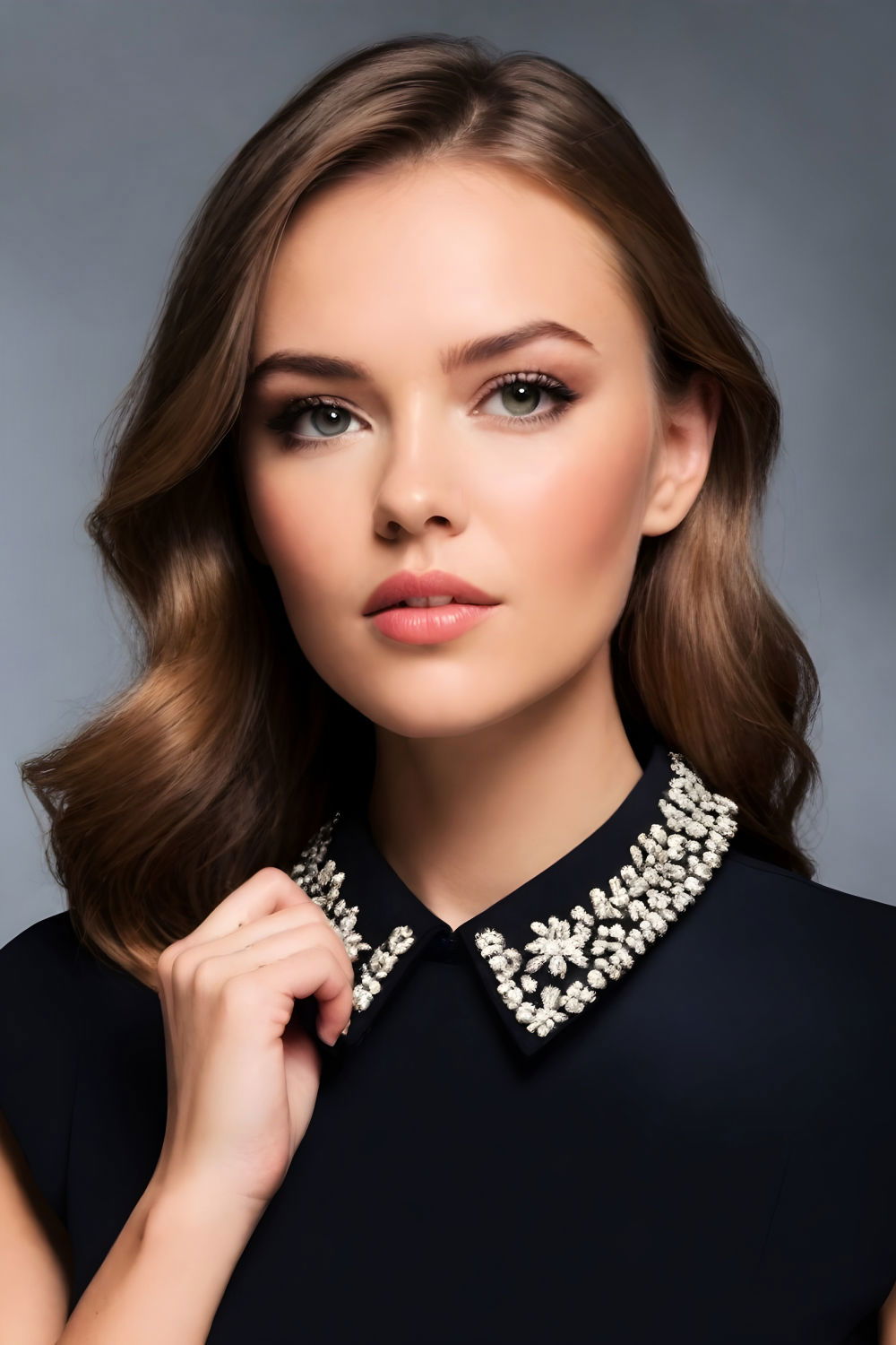 chic embellished collar