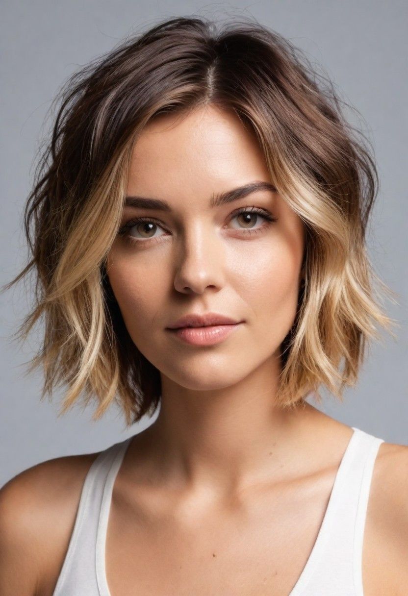 chic tousled bob hairstyle