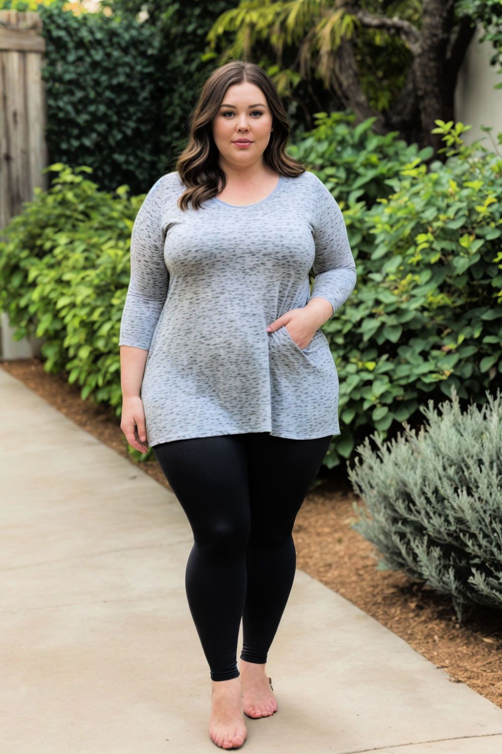 chic tunic tops with leggings
