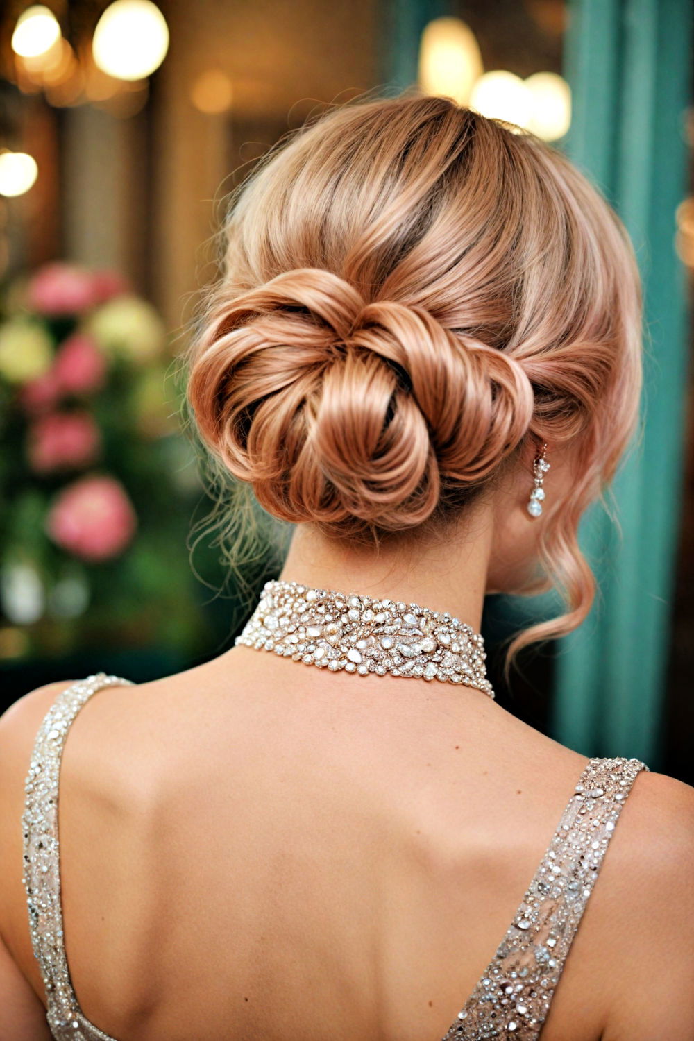 chignon hairstyle for evening wear