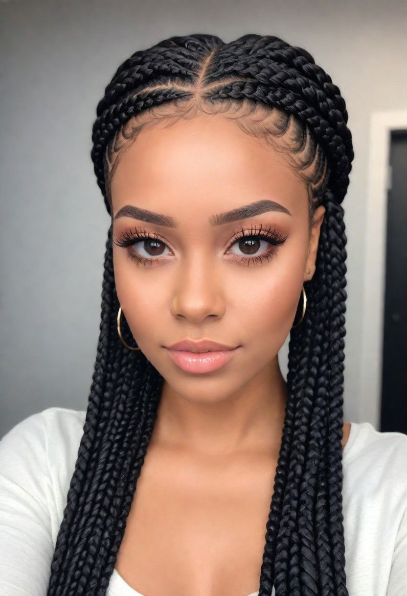 classic box braids hairstyle