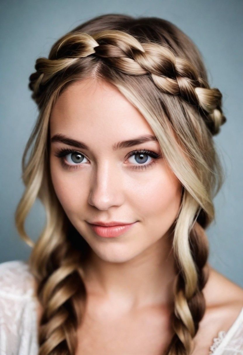 classic braided crown hairstyle