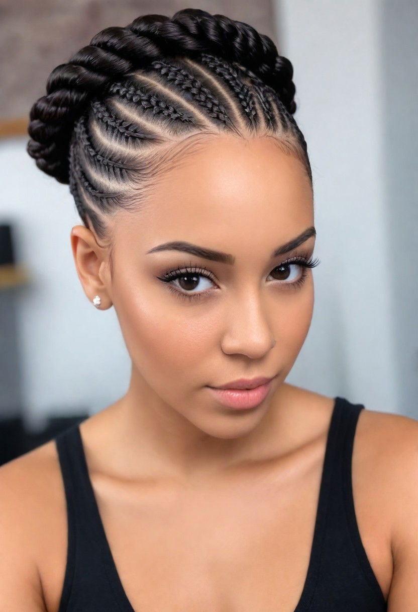 classic cornrows hairstyle
