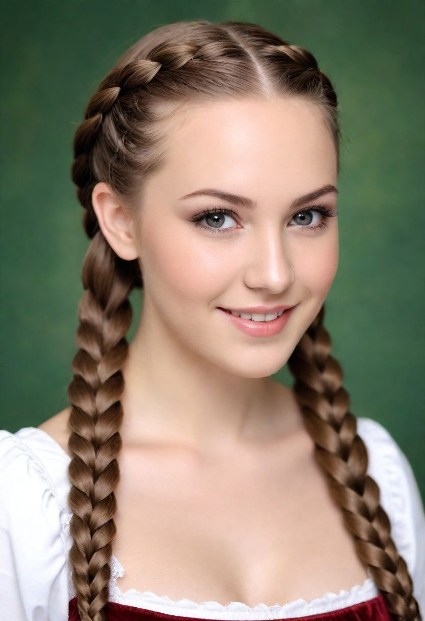 classic maiden braids hairstyle