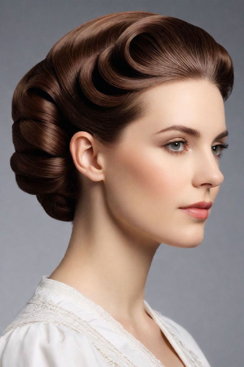 classic marcel waves victorian hairstyle