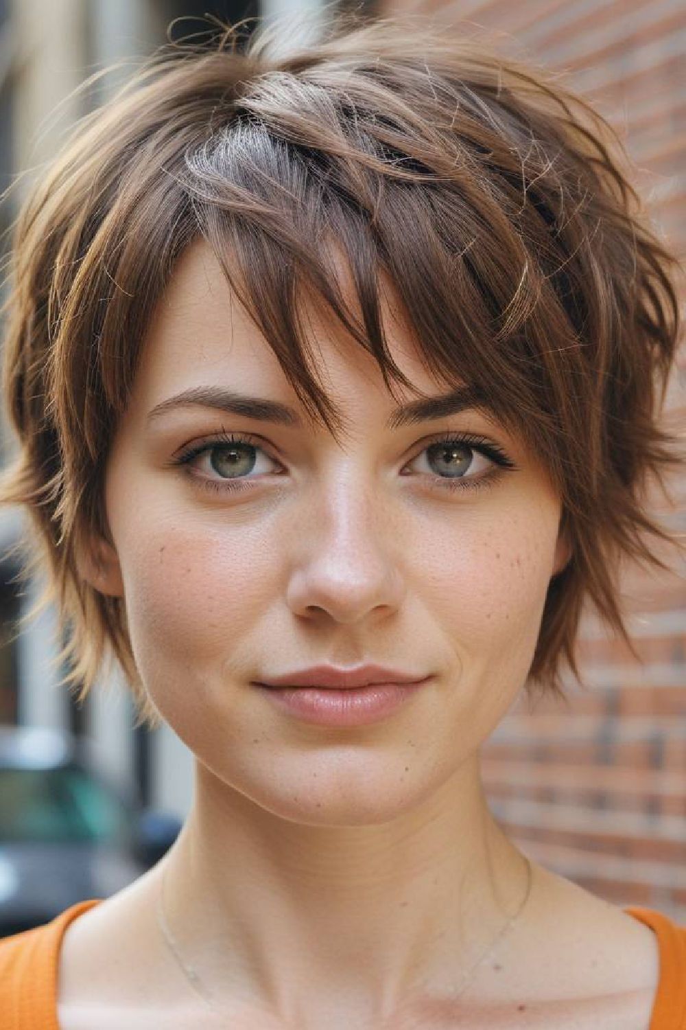 classic messy layered crop hairstyle