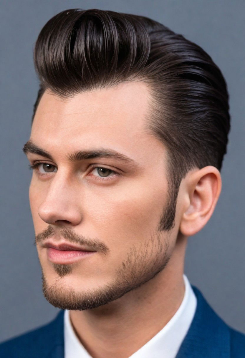 classic pompadour for polished look