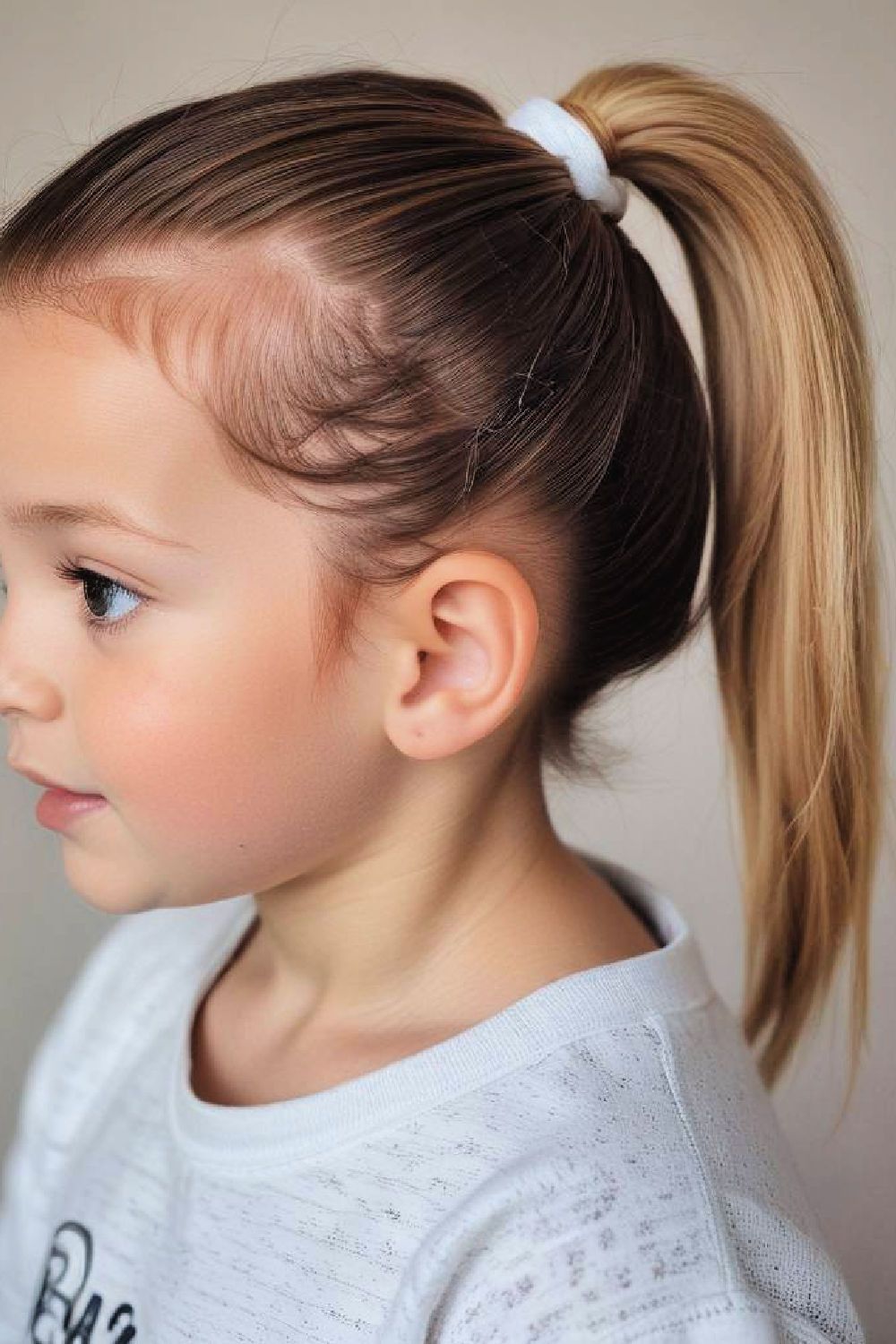 classic ponytail hairstyle for baby